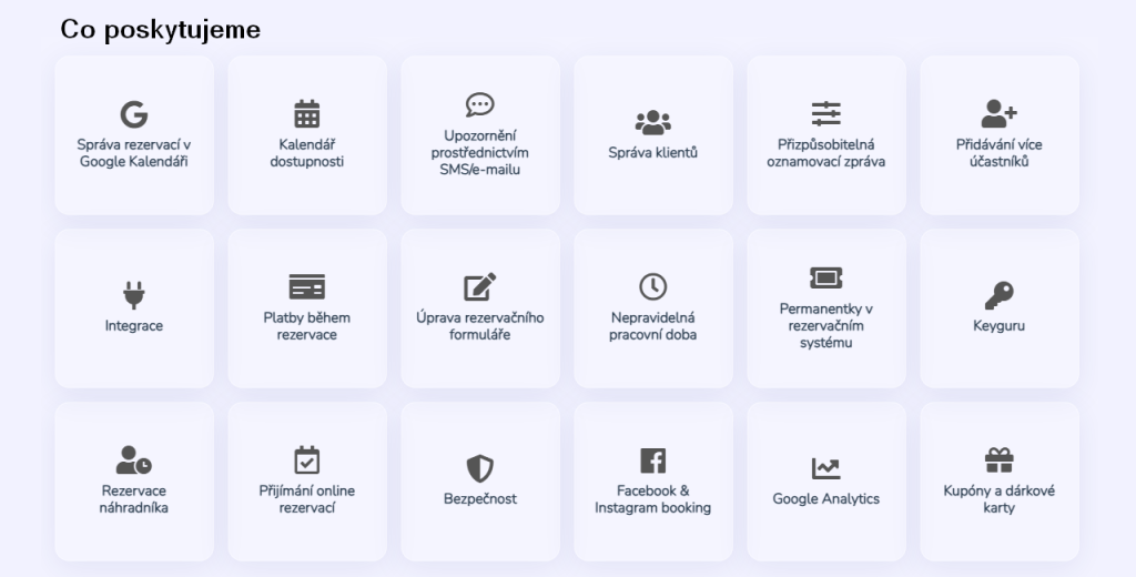 NOTADO rezervacni system co poskytujeme